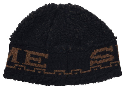 Supreme Sherpa Logo Beanie Black