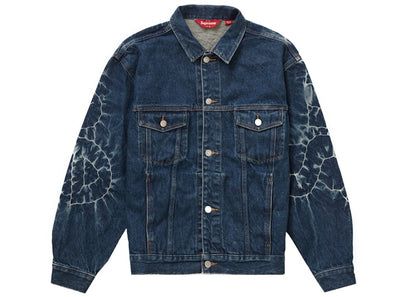 Supreme Shibori Denim Trucker Jacket Rigid Indigo