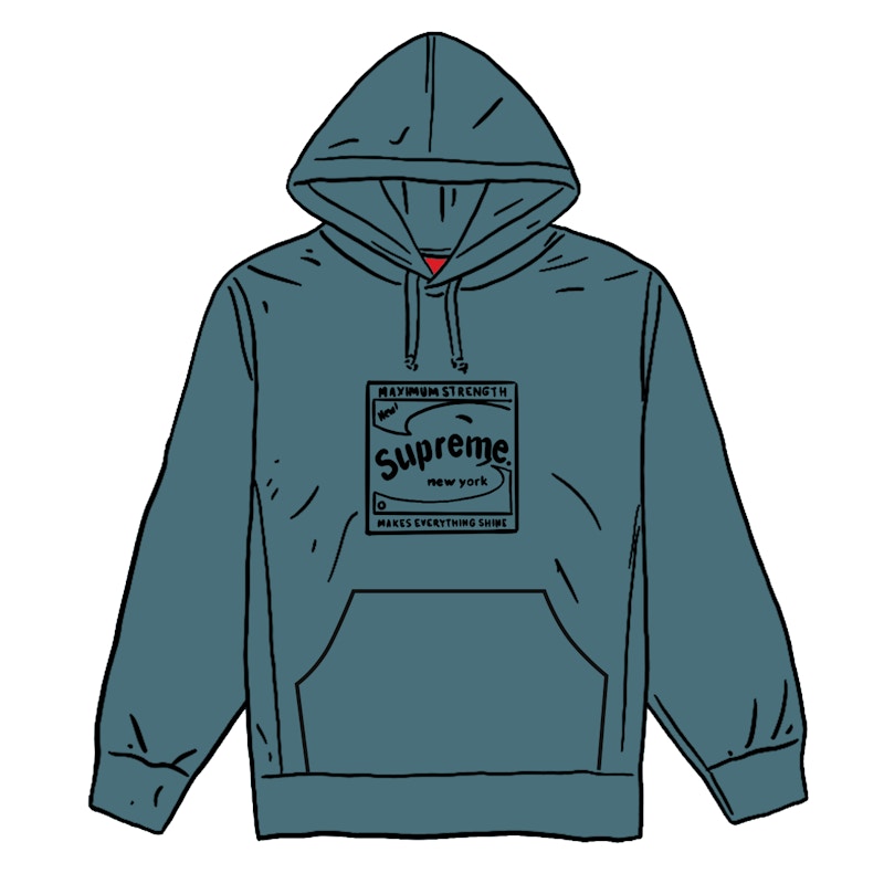 Supreme Shine Hooded Sweatshirt Slate