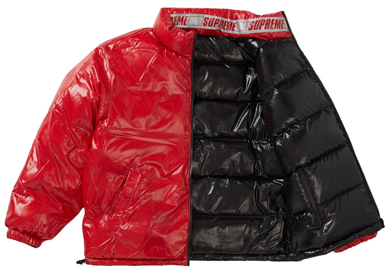 Supreme Shiny Reversible Puffy Jacket Black