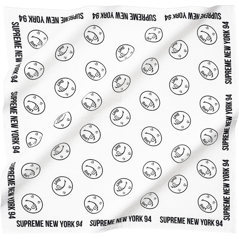 Supreme Shit Bandana White