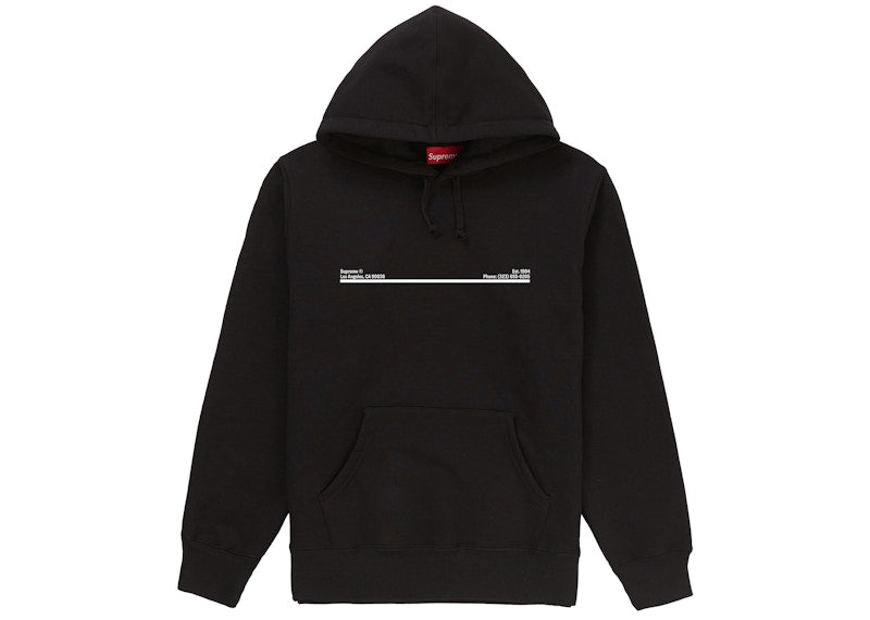 Supreme Shop Hooded Sweatshirt Black Los Angeles