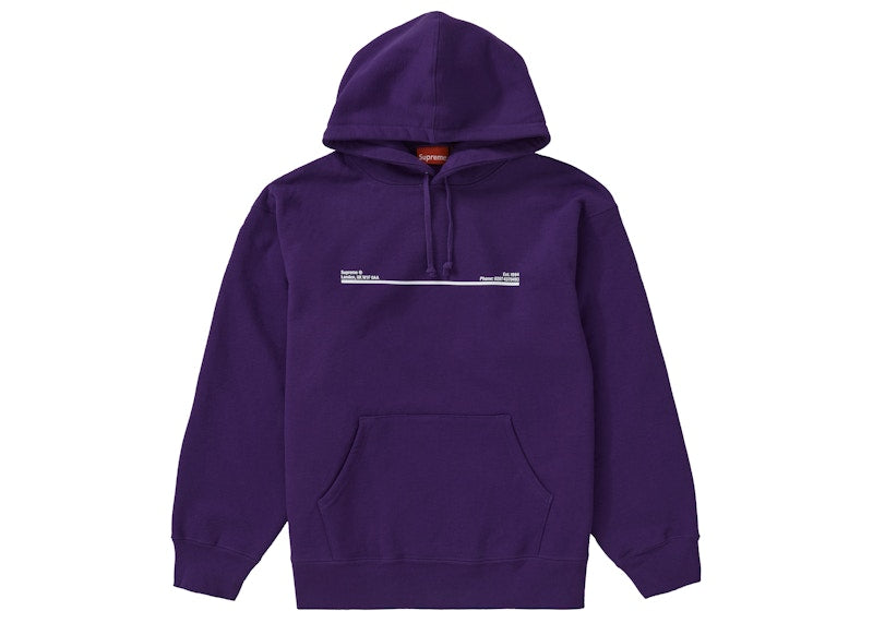 Supreme Shop Hooded Sweatshirt Purple London