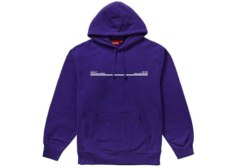 Supreme Shop Hooded Sweatshirt Purple San Francisco