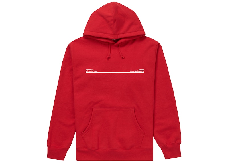Supreme Shop Hooded Sweatshirt Red New York City