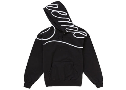 Supreme Shoulder Script Hooded Sweatshirt Black