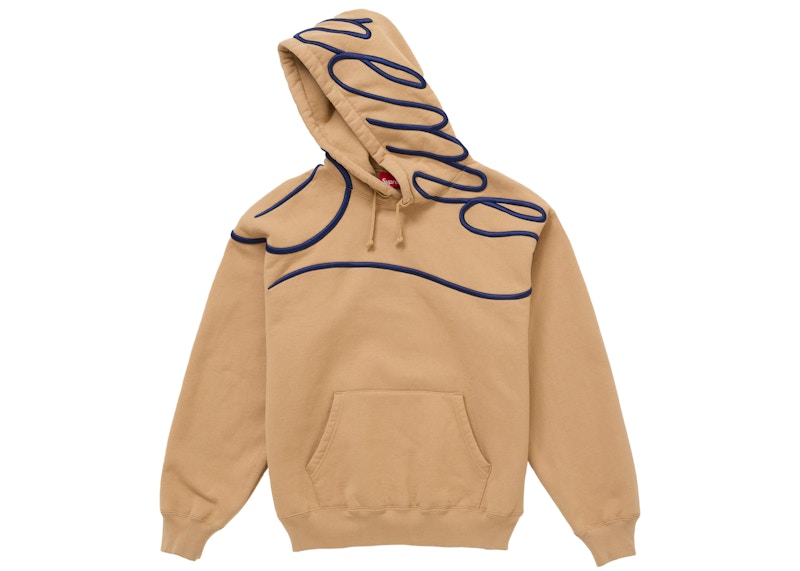 Supreme Shoulder Script Hooded Sweatshirt Brown
