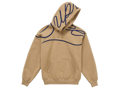 Supreme Shoulder Script Hooded Sweatshirt Brown