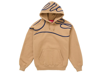 Supreme Shoulder Script Hooded Sweatshirt Brown