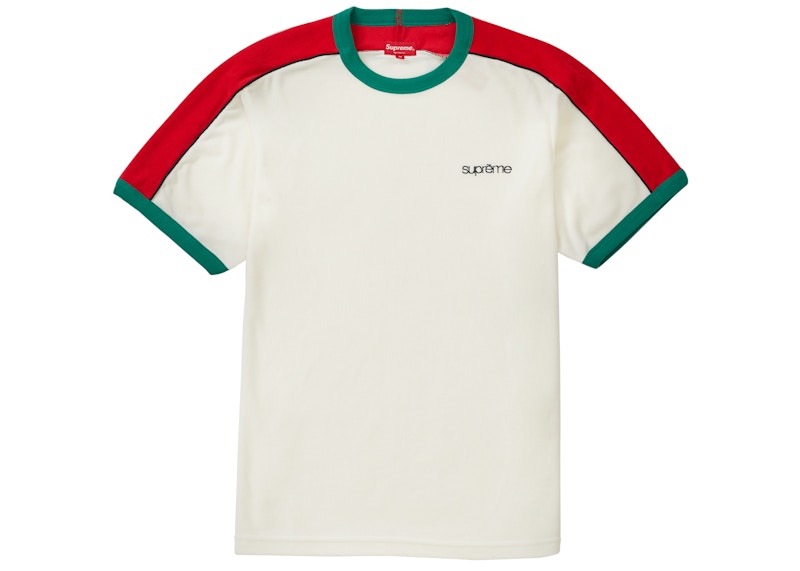 Supreme Shoulder Stripe Terry S/S Top White