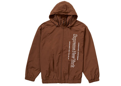 Supreme Side Logo Track Jacket Brown