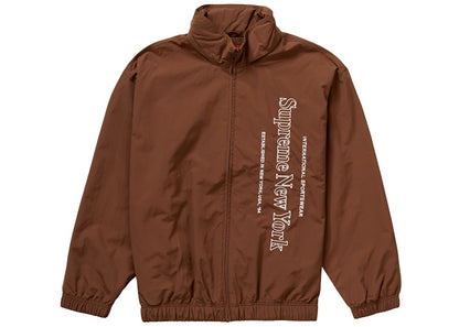 Supreme Side Logo Track Jacket Brown