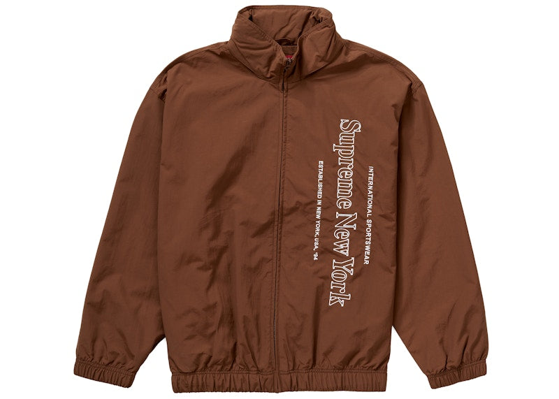 Supreme Side Logo Track Jacket Brown