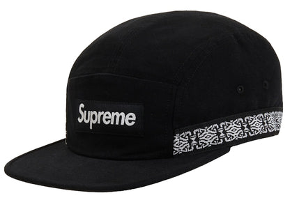 Supreme Side Tape Camp Cap Black
