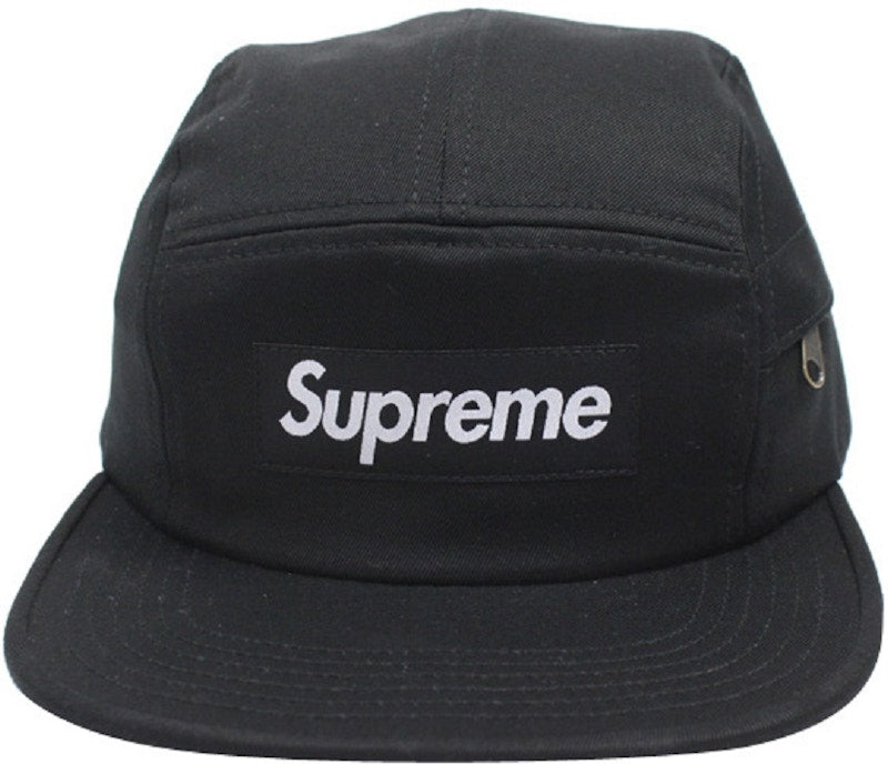 Supreme Side Zip Twill Camp Cap Black
