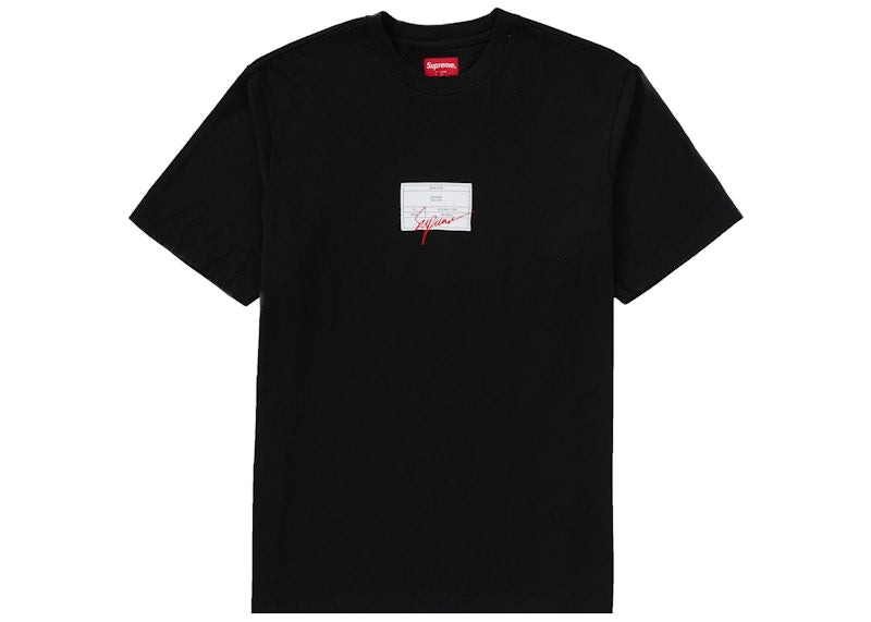 Supreme Signature Label S/S Top Black