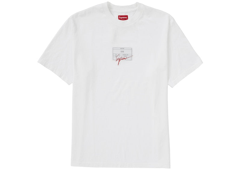 Supreme Signature Label S/S Top White
