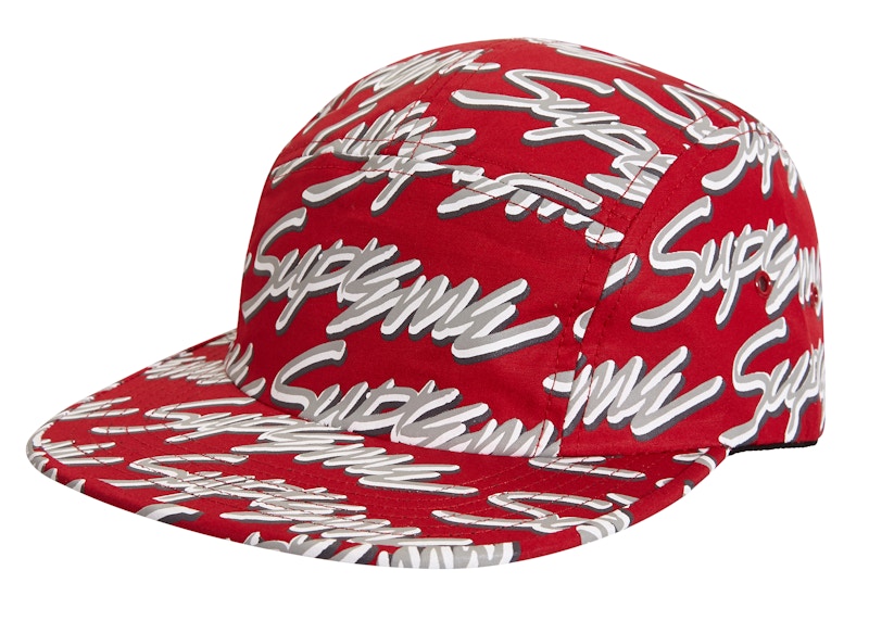 Supreme Signature Script Logo Camp Cap Red