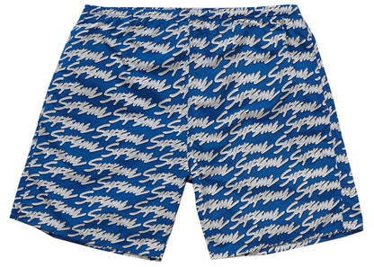 Supreme Signature Script Logo Water Short Royal