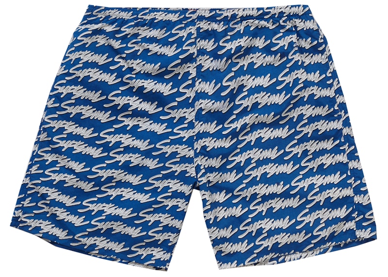 Supreme Signature Script Logo Water Short Royal