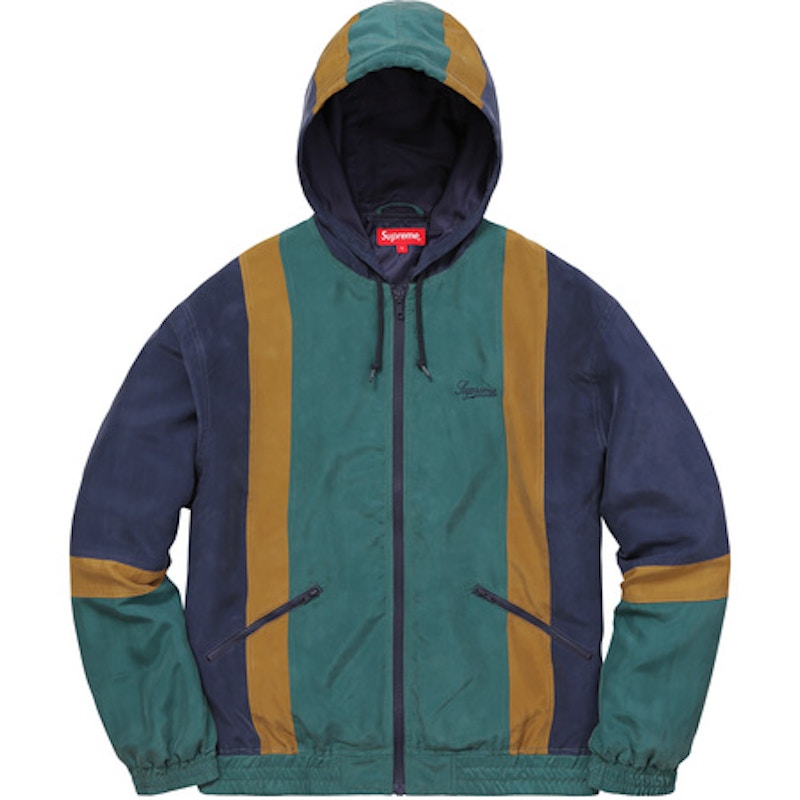 Supreme Silk Hooded Jacket Navy