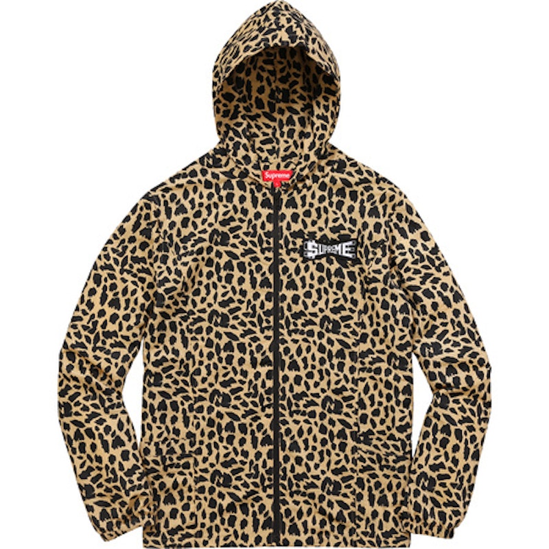 Supreme Skew Hooded Nylon Jacket Cheetah