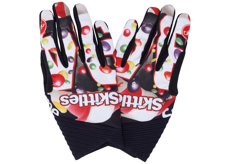 Supreme Skittles Castelli Cycling Gloves White