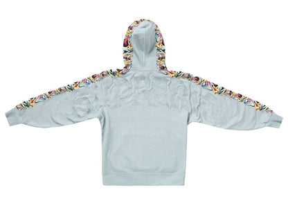 Supreme Skulls Zip Up Hooded Sweatshirt Light Slate