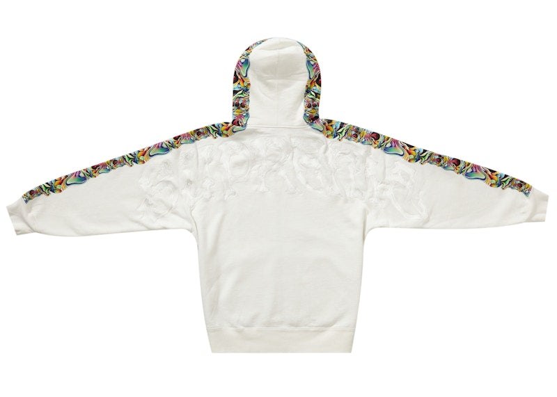 Supreme Skulls Zip Up Hooded Sweatshirt White