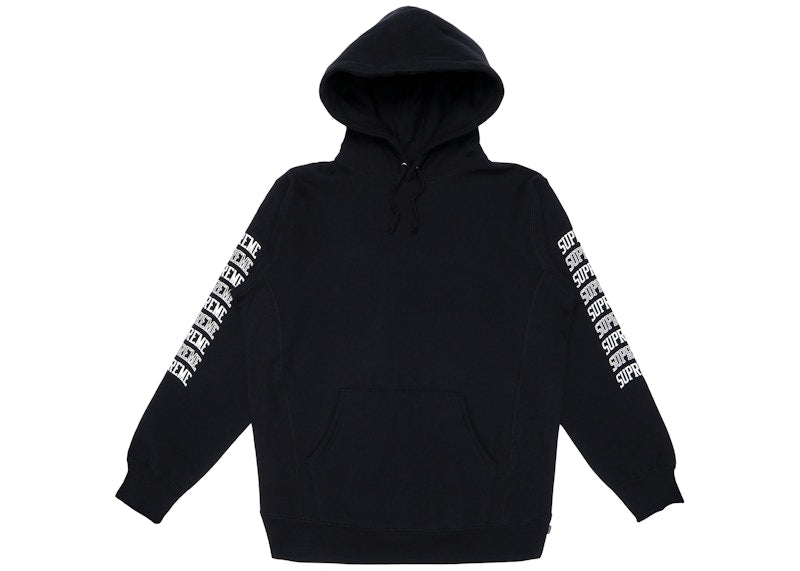 Supreme Sleeve Arc Hooded Sweatshirt Black