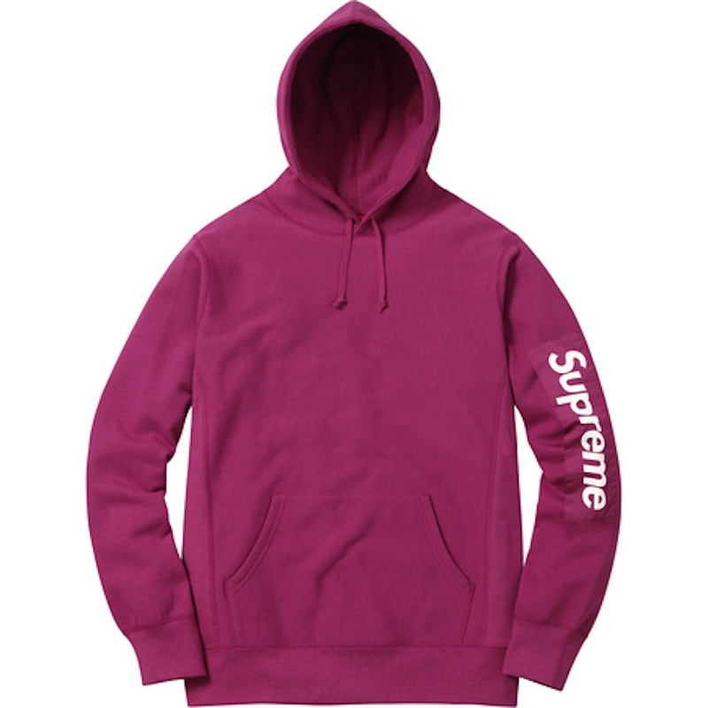 Supreme Sleeve Patch Hooded Sweatshirt Magenta