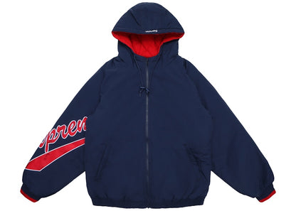 Supreme Sleeve Script Sideline Jacket Navy