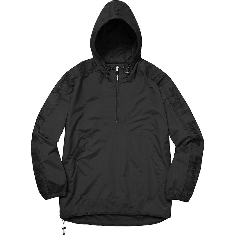 Supreme Sleeve Tape Anorak Black