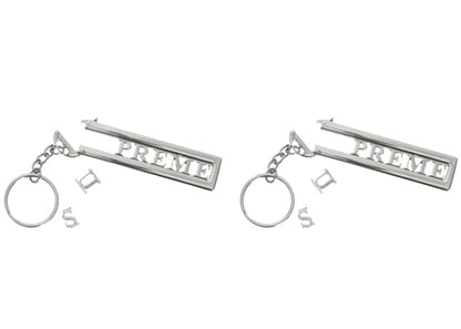 Supreme Slide Keychain (Set of 2) Silver