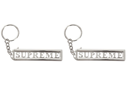 Supreme Slide Keychain (Set of 2) Silver