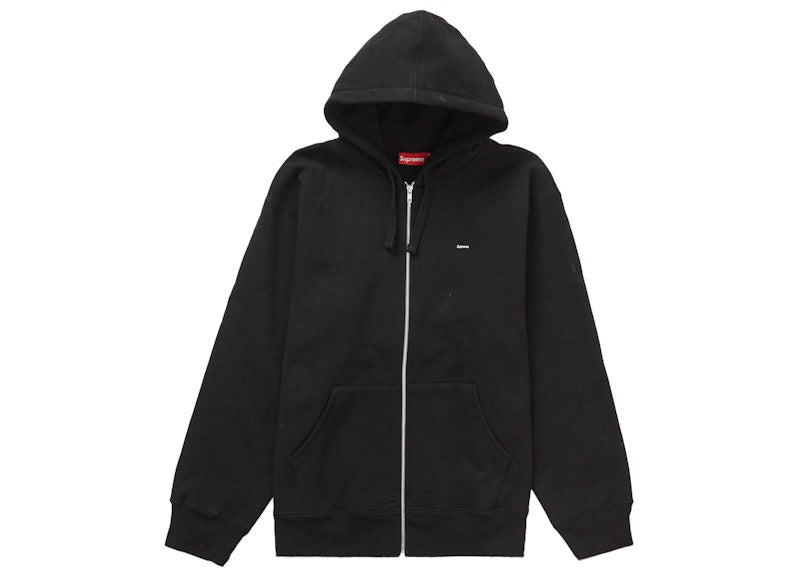 Supreme Small Box Drawcord Zip Up Hooded Sweatshirt Black
