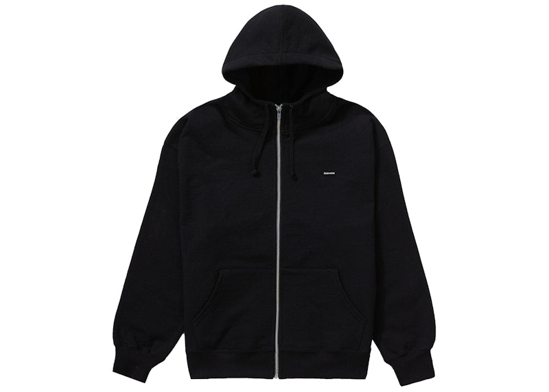 Supreme Small Box Facemask Zip Up Hooded Sweatshirt Black