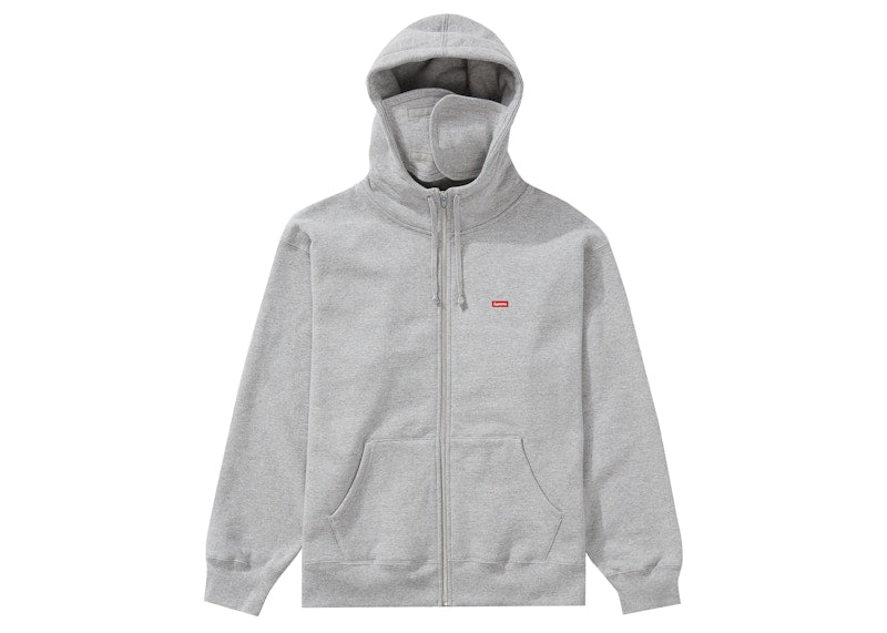 Supreme Small Box Facemask Zip Up Hooded Sweatshirt (FW21) Heather Grey