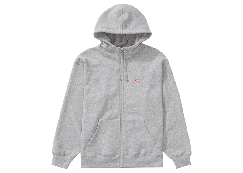 Supreme Small Box Facemask Zip Up Hooded Sweatshirt (FW21) Heather Grey