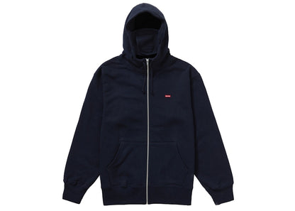 Supreme Small Box Facemask Zip Up Hooded Sweatshirt Navy
