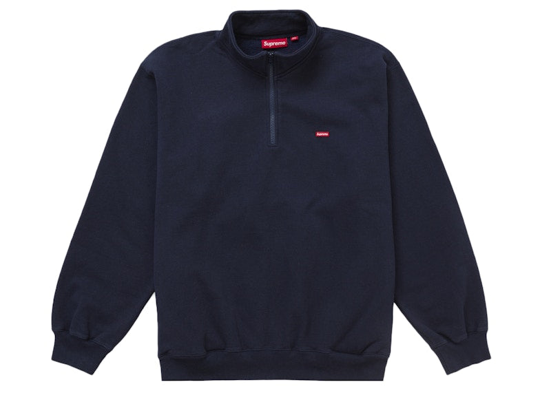 Supreme Small Box Half Zip Pullover Navy