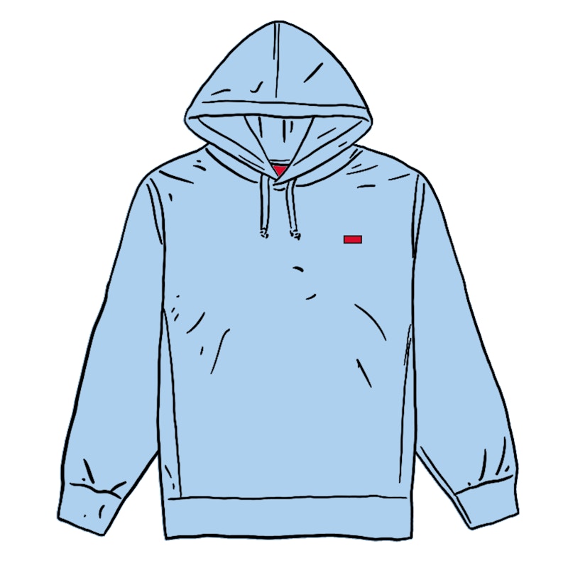 Supreme Small Box Hooded Sweatshirt Ice Blue