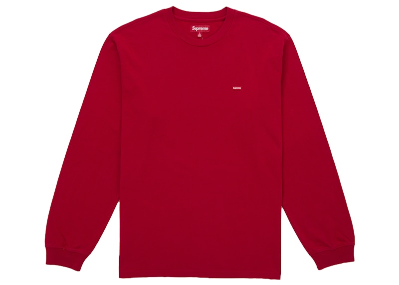 Supreme Small Box L/S Tee (FW25) Dark Red