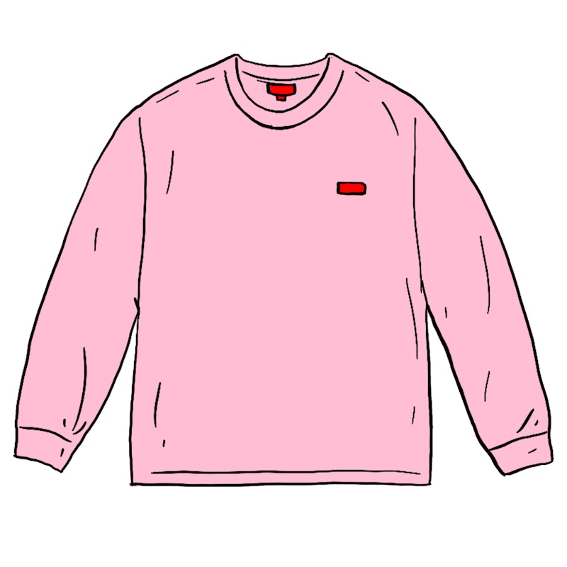 Supreme Small Box L/S Tee Pink