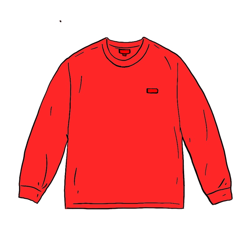 Supreme Small Box L/S Tee Red