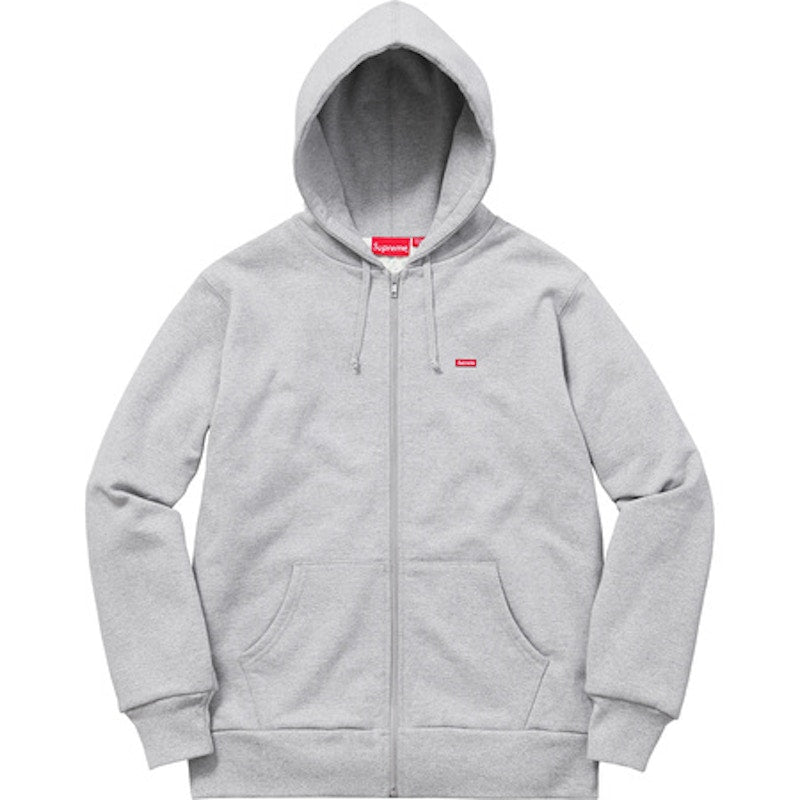 Supreme Small Box Thermal Zip Up Hoodie Heather Grey