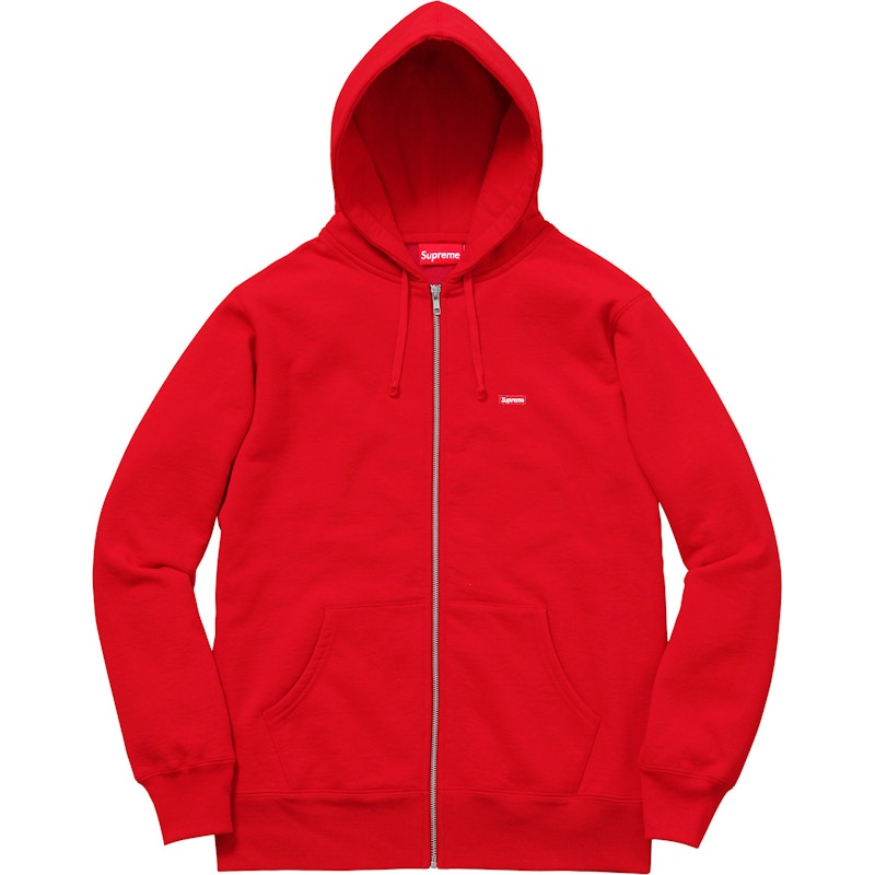 Supreme Small Box Zip Up Sweatshirt Red