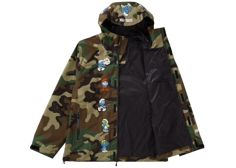 Supreme Smurfs GORE-TEX Shell Jacket Woodland Camo