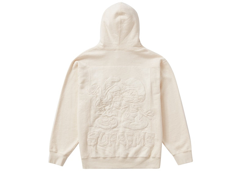 Supreme Smurfs Hooded Sweatshirt Natural