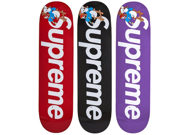 Supreme Smurfs Skateboard Red/Purple/Black Set